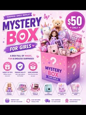 Mystery Box for Girls - Lots Of Surprises Toys Bundle For Girls